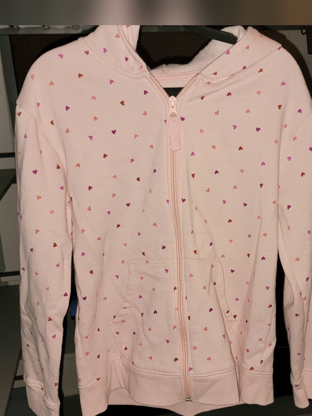Girls' Pink Heart Zip Hoodie - Brand: Cat & Jack